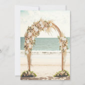 Invitation Arbor de mariage de plage Roses Mariage (Dos)