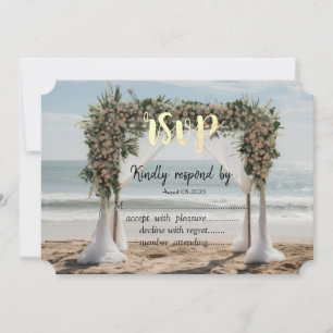 Invitation Arbor floral de plage tropicale RSVP