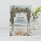 Invitation Arbor Floral Tropical de Plage (Debout devant)