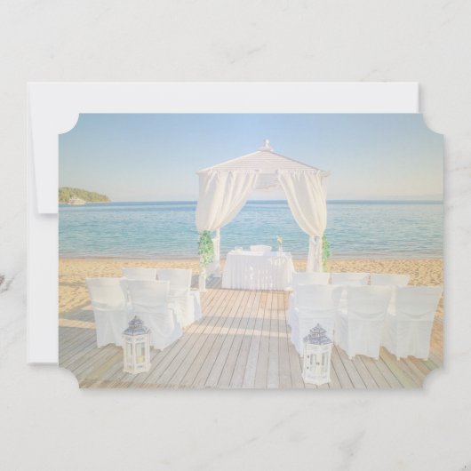Invitation Arbor Plage Tropicale  RSVP (Dos)