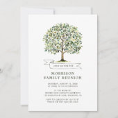 Invitation Arborescence aquarelle de réunion familiale (Devant)