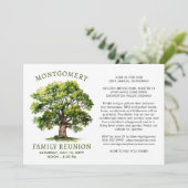 Invitation Arborescence d'aquarelle de réunion familiale (Debout devant)