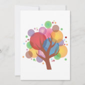 Invitation Arbre à bulles colorées (Devant)