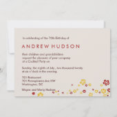 Invitation Arbre à cerises Lanterne Rouge Dorée Fête d'annive (Dos)