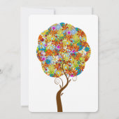 Invitation Arbre à contes floraux à patchwork de forêt enchan (Dos)