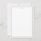 Invitation Arbre à palmiers monogramme stationnaire (Devant)