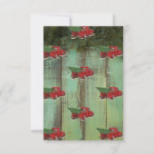 Invitation Arbre à pin de camion rouge, Fête de Noël en bois  (Dos)