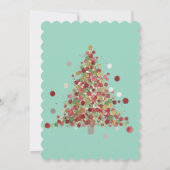 Invitation Arbre à pois fête de Noël (Dos)