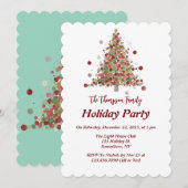 Invitation Arbre à pois fête de Noël (Devant / Derrière)