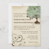 Invitation Arbre à rouleaux moderne de la vie Printemps Art d (Dos)