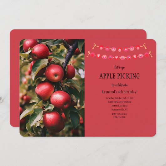 Invitation Arbre Apple (Devant / Derrière)