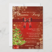 Invitation Arbre aquarelle, Bow Corporate Christmas Party (Devant)