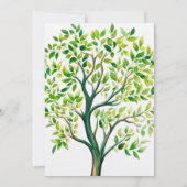Invitation Arbre aquarelle sophistiqué Upsherin Upshernish (Dos)