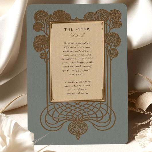 Invitation Arbre Art déco et Mariage de défilement