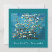 Invitation Arbre aux amandes en fleurs, célèbre mariage d'art (Dos)