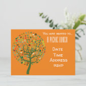 Invitation Arbre avec la partie de déjeuner de pique-nique (Debout devant)