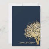 Invitation Arbre Bat mitzvah Golden Star de David (Dos)