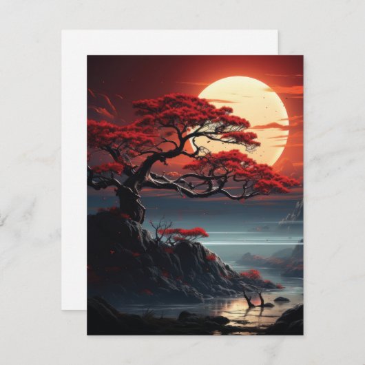 Invitation Arbre bonsaï (Devant / Derrière)