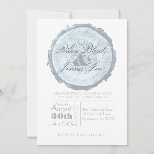 Invitation Arbre Chic Moderne | Invite de mariage (Devant)