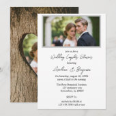 Invitation Arbre Coeur Gradient Photo Mariage Couples Douche (Devant / Derrière)