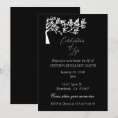 Invitation Arbre commémoratif de la fête de la vie (Devant / Derrière)