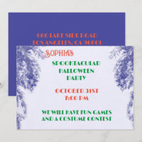 Arbre couleur bleuet Halloween gothique élégant