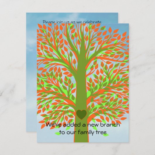 Invitation Arbre d'adoption (Devant / Derrière)