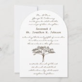 Invitation Arbre d'Amour Romantique Initiales dans le Tronc M (Devant)