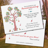 Invitation Arbre d'aquarelle à réchauffement domestique mou