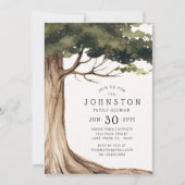 Invitation Arbre d'aquarelle Russe Family Reunion (Devant)