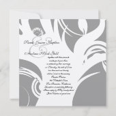 Invitation Arbre d'argent hébreu de mariage juif de la vie (Dos)