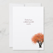 Invitation Arbre d'automne de la réunion familiale (Dos)