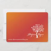 Invitation Arbre d'automne et Fiançailles Couple Silhouette (Dos)