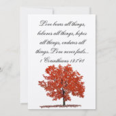 Invitation Arbre d'automne Mariage (Dos)