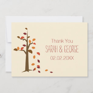 Invitation arbre d'automne, mariage d'automne