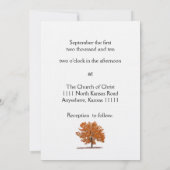 Invitation Arbre d'automne Mariage-rouille (Dos)