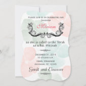 Invitation Arbre de Bnai Hamsa de batte de barre d'invitation (Dos)