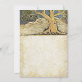 Invitation Arbre de chêne Distressed Damas Élégance métalliqu (Dos)
