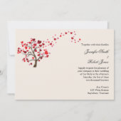Invitation Arbre de coeur rouge sur Mariage ivoirien (Dos)