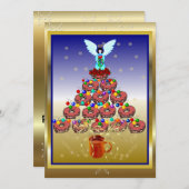 Invitation Arbre de Donut (Devant / Derrière)