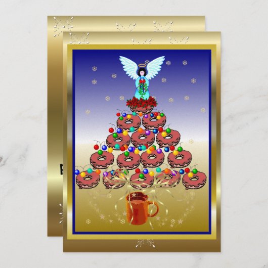 Invitation Arbre de Donut (Devant / Derrière)