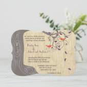 Invitation Arbre de Driftwood Tangerine Oiseaux de mariage In (Debout devant)