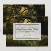 Invitation Arbre de la forêt enchantée florale rustique Maria (Devant / Derrière)