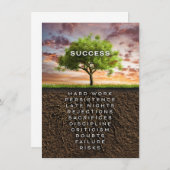 Invitation Arbre de la Réussite (Devant / Derrière)