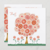 Invitation Arbre de la Tangerine mariage Imprimable Invitatio (Devant / Derrière)