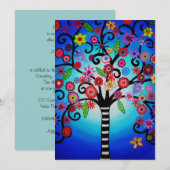 INVITATION ARBRE DE LA VIE BAR/BAT MITZVAH (Devant / Derrière)