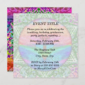 Invitation Arbre de la vie en arc-en-ciel (Devant / Derrière)