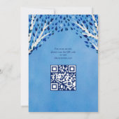 Invitation Arbre de la vie étoiles Custom Bat Bar Mitzvah QR (Dos)