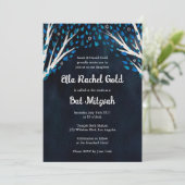 Invitation Arbre de la vie Stars Aquarelle Bat Bar Mitzvah (Debout devant)