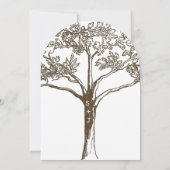 Invitation Arbre de l'amour romantique Initiales dans le tron (Dos)